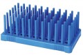 Heathrow Scientific HS24312B Peg Tube Rack, 7mL, Blue-