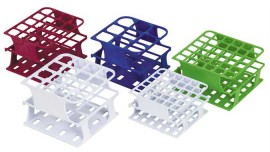 Heathrow Scientific HS27504B OneRack Test Tube Rack, 25 mm, Blue, 8pk-