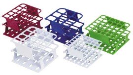 Heathrow Scientific HS27505B OneRack Test Tube Rack, 30 mm, Blue, 8pk-