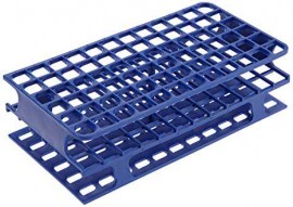 Heathrow Scientific HS27552B OneRack Test Tube Rack, 16 mm, Blue, 8pk-