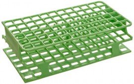 Heathrow Scientific HS27552C OneRack Test Tube Rack, 16 mm, Green, 8pk-