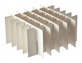 Heathrow Scientific HS2860T Cardboard Cryogenic Tube Storage Partition, 17.5 mm tubes, 10-pack-