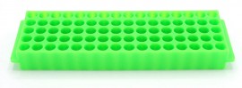 Heathrow Scientific HS29025C Microtube Racks 80-Well, Green-
