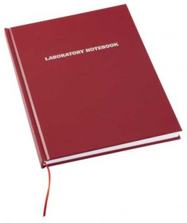 Heathrow Scientific HS8610D Laboratory Notebook, 200 Pages, Red-