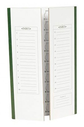 Heathrow Scientific HS9914 Cardboard Slide Tray, 20 Place, Green Trim-