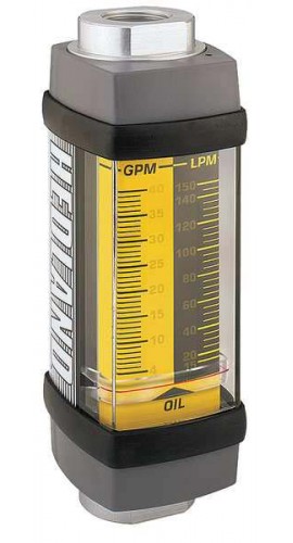 Hedland H201A-010 Variable Area Petroleum Fluid Flow Meter, 1/4" NPTF, 0.10 - 1.0 GPM -