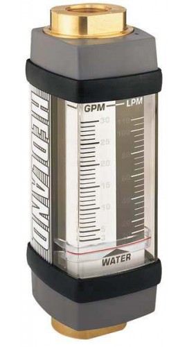 Hedland H205B-010 Variable Area Non-Steam Water Flow Meter, 1/4" NPTF, 0.1 - 1 GPM-