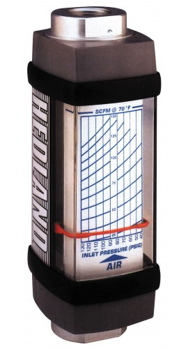 Hedland H271A-010 Variable Area Air Flow Meter, 1/4" NPTF, 1 - 10 SCFM-