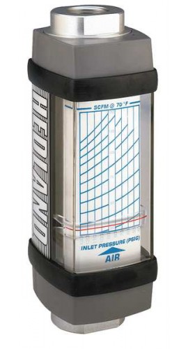 Hedland H671A-050 Variable Area Air Flow Meter, 1/2" NPTF, 5 - 50 SCFM-