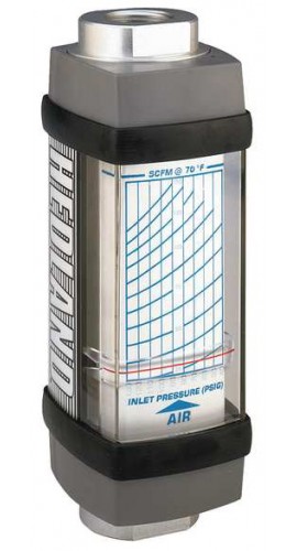 Hedland H771A-150 Variable Area Air Flow Meter, 3/4" NPTF, 15 - 150 SCFM-