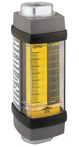 Hedland H801A-075 Variable Area Petroleum Fluid Flow Meter, 1&amp;frac14;&amp;quot; NPT, 10 to 75 GPM-