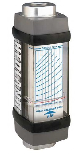 Hedland H871A-600 Variable Area Air Flow Meter, 1-1/4"_NPT, 50 - 600 SCFM-
