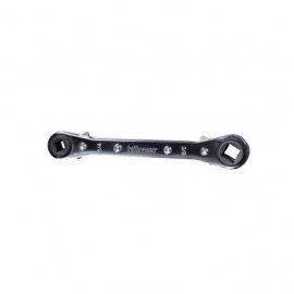 Hilmor 1839042 Reversible Ratcheting Square Service Wrench, &amp;frac14; x 3&amp;frasl;16, &amp;frac38; x 5&amp;frasl;16&amp;quot;-