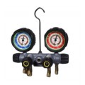Hilmor 1839128 4-Valve Aluminum Manifold Kit for HP22-R407C-R410A refrigerants-