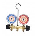 Hilmor 1932650 2-Valve Basic Manifold for R22-R404A-R410A refrigerants with 60&quot; hoses-