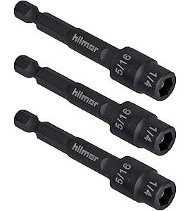 Hilmor 1937881 Reversible Magnetic Nut Driver, 2-3/4", 3-pack-