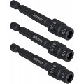 Hilmor 1937881 Reversible Magnetic Nut Driver, 2-3/4", 3-pack-