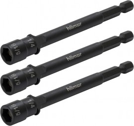 Hilmor 1937882 Reversible Magnetic Nut Driver, 4", 3-pack-