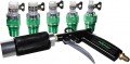 Hilmor HLC007 Refrigerant Lineset Cleaning Kit with pressurized foam pig launcher, &amp;frac38; to 7/8&amp;quot; nozzles-