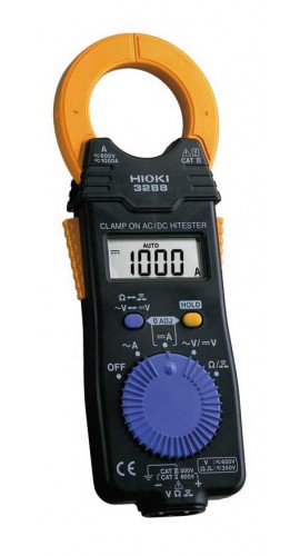 Hioki 3288 Clamp-On AC/DC HiTester, 100A/1,000A-