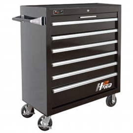 Homak H2Pro Series Roller Cabinet with 6 drawers,36&amp;quot;, black-