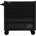 Homak BK04036070 H2PRO Series Rolling Cabinet, 36", 7-drawer, black-
