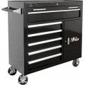 Homak BK04041062 H2PRO Series Roller Cabinet, 41", 8-drawer, black-