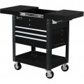 Homak BK06043500 Pro Series Slide Top Cart, 35", 4-drawer, black-