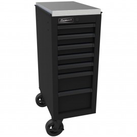 Homak RS PRO BK08014070 7-Drawer Side Cabinet, 14.5", black-