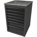 Homak BK08022070 RS Pro Series Side Cabinet, 22", 7-drawer, black-