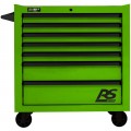 Homak RS Pro Rolling Cabinet with 7 drawers, 36&amp;quot;, lime green-