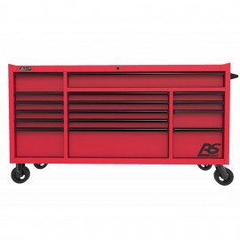 Homak RS Pro Roller Cabinet with 16 drawers, 72&amp;quot;, red-