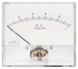 Hoyt 2045 DC Voltmeter with a DC moving coil, 4.5&amp;quot;, 0 to 50 MV DC-