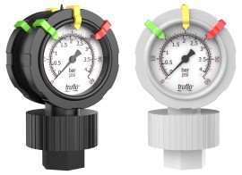 Icon Process Controls 2VU-P-0-100 Plastic Gauge and Isolator, 2 &amp;#189;in Display, PVC, 100psi-