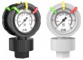 Icon Process Controls 2VU-PP-0-160-PSI-M-S Plastic Gauge and Isolator, 2-Sided, 2&amp;#189;in, 160psi, PP Body-