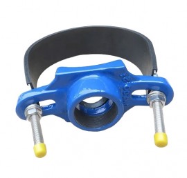Icon Process Controls CISSF080 Truflo TI Insertion Paddle Wheel Flow Meter Fitting, 8'' Cast Iron/SS Sleeve/PVDF Insert Clamp-On Saddle Fittings; Viton Seals-