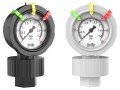 Icon Process Controls OBS Series Pressure Gauge, 0 to 100 psi, 2.5&amp;quot; dial, &amp;frac12;&amp;quot; FNPT bottom, PVDF housing-