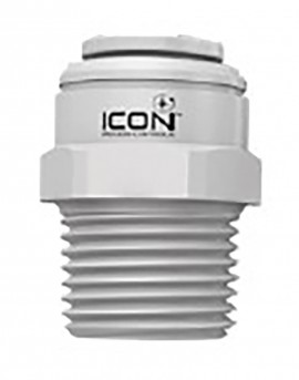 Icon Process Controls PP2-TN38 ProPulse®2 Transition Fitting with EPDM seals, 3/8&quot; tube x NPT, PP-