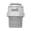 Icon Process Controls PP2-TN38 ProPulse®2 Transition Fitting with EPDM seals, 3/8&quot; tube x NPT, PP-