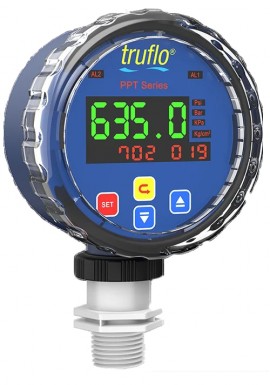 Icon Process Controls PPT-X-PF-M-10 Inline Pressure Transmitter with ceramic diaphragm, PVDF, 1/2&quot; MNPT, 0 to 145 psi-