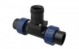 Icon Process Controls PT010 Truflo TI Insertion Paddle Wheel Flow Meter Fitting, 1" PVC True-Union Installation Fitting, Sch 80 Soc, NPT, ANSI 150 #Flgd-