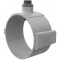 Icon Process Controls SA080-PF Truflo TI Insertion Paddle Wheel Flow Meter Fitting, 8&quot; PVC Clamp-On Saddle Fitting, Viton Seals, PVDF Insert-
