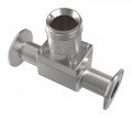 Icon Process Controls SSS020 Truflo TI Insertion Paddle Wheel Flow Meter Fitting, 2&quot; 316 SS TI3 Series Sanitary Tee Fittings-