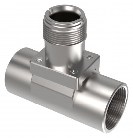 Icon Process Controls SST015 Truflo TI Insertion Paddle Wheel Flow Meter Fitting, 1 1/2&quot; 316 SS TI3 Series NPT Tee Fittings-