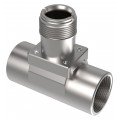 Icon Process Controls SST015 Truflo TI Insertion Paddle Wheel Flow Meter Fitting, 1 1/2&quot; 316 SS TI3 Series NPT Tee Fittings-