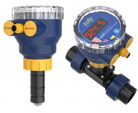 Icon Process Controls Truflo® TIR Series Insertion Paddle Wheel Flow Meter with PVDF body and Viton seals, &amp;frac12; to 4&quot;-