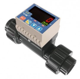 Icon Process Controls TKM-15-P Paddle Wheel Flow Meter with 4 to 20 mA/flow rate/flow total pulse, PVC, 0.5&amp;quot;-