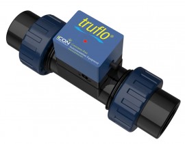 Icon Process Controls Truflo® TKW Series Paddle Wheel Flow Meter with PVC body, socket end connection and epdm seals, 1½"-