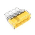 IDEAL Industries 30-1034J In-Sure Push-In Connector, Model 34 4-Port Yellow, 200-pack-