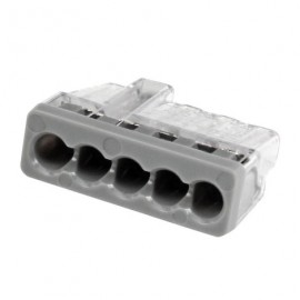 IDEAL Industries 30-1087J In-Sure Push-In Wire Connectors, 87 5-port gray, 200-jar-